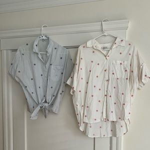 Two madewell short sleeve button downs